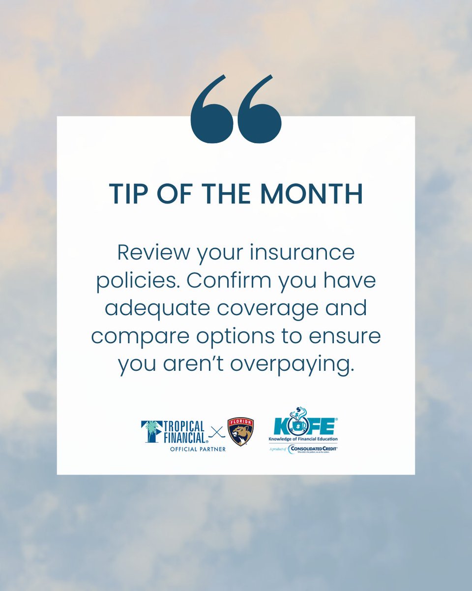 When was the last time you reviewed your insurance policies?

It’s a smart idea to check them at least once a year to be sure your coverage still fits your needs. If not, shop around and compare providers. You might even save some money! 💸