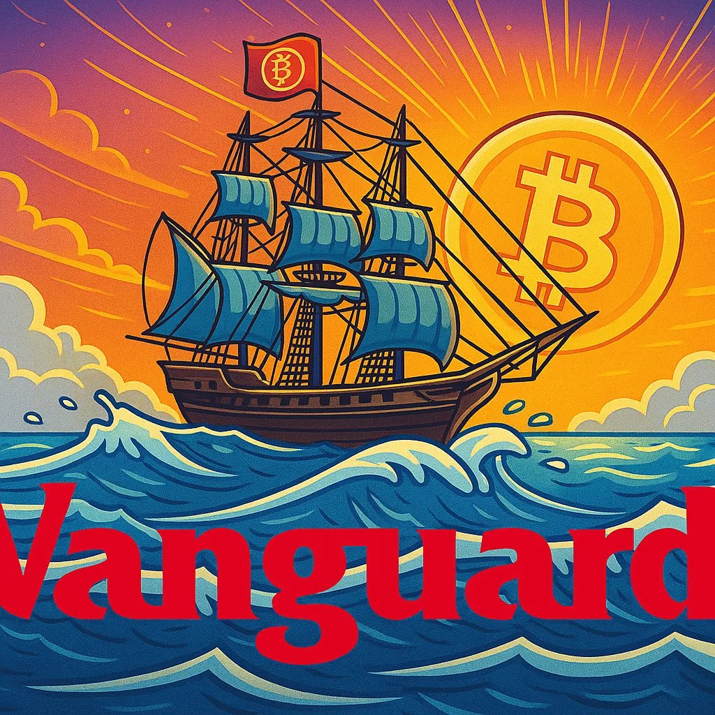 Will Vanguard Bend The Knee to Crypto? 👑🟠📈

Crypto news and key statistics summarized in 90 seconds every weekday on <a href="/NiftyNoonNFT/">NiftyNoon Newsletter 🌐</a>⬇️:

Nifty Thought:

In what could be a significant shift for the digital asset space, Vanguard is reportedly preparing to allow its brokerage