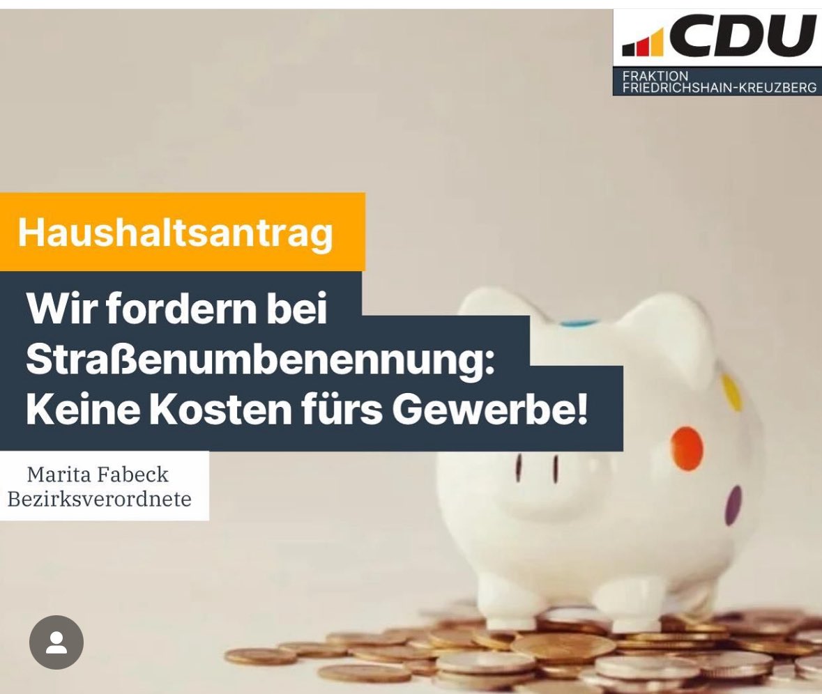 maritafabeckcdu's tweet image. 🤔Grundsätzlich bin ich kritisch bei #Straßenumbenennungen: sie bedeuten viel Aufwand für #Bürger &amp;amp; #Betriebe 👎🏻. ➡️Wenn es trotzdem passiert, sollte wenigstens das lokale #Gewerbe entlastet werden -so wie #Anwohner ihre Ummeldung kostenlos erledigen können. #haushalt #bvvxhain