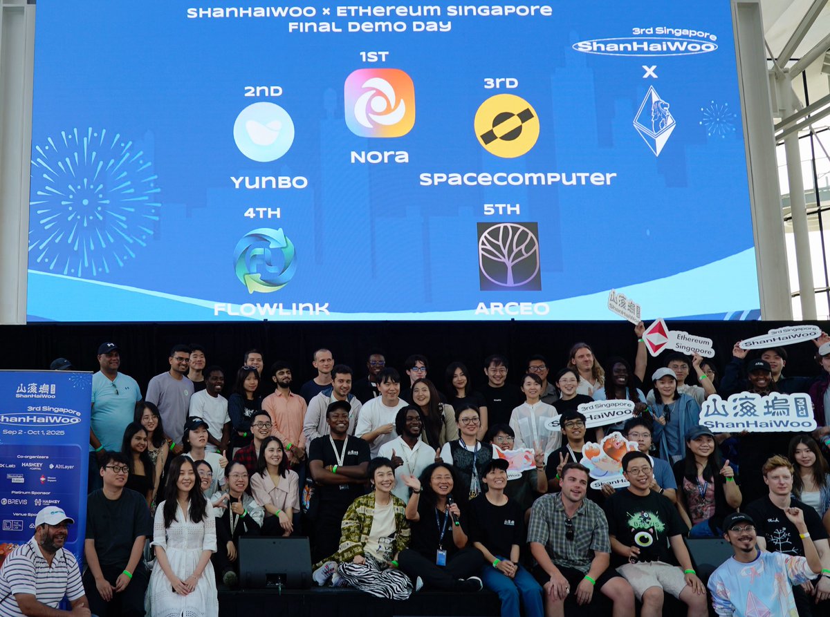 1st Place. ETH SG Final. 🏆
Thank you <a href="/VitalikButerin/">vitalik.eth</a> <a href="/shanhaiwoo/">ShanhaiWoo 山海坞</a> and everyone who made this journey possible!
#TOKEN2049