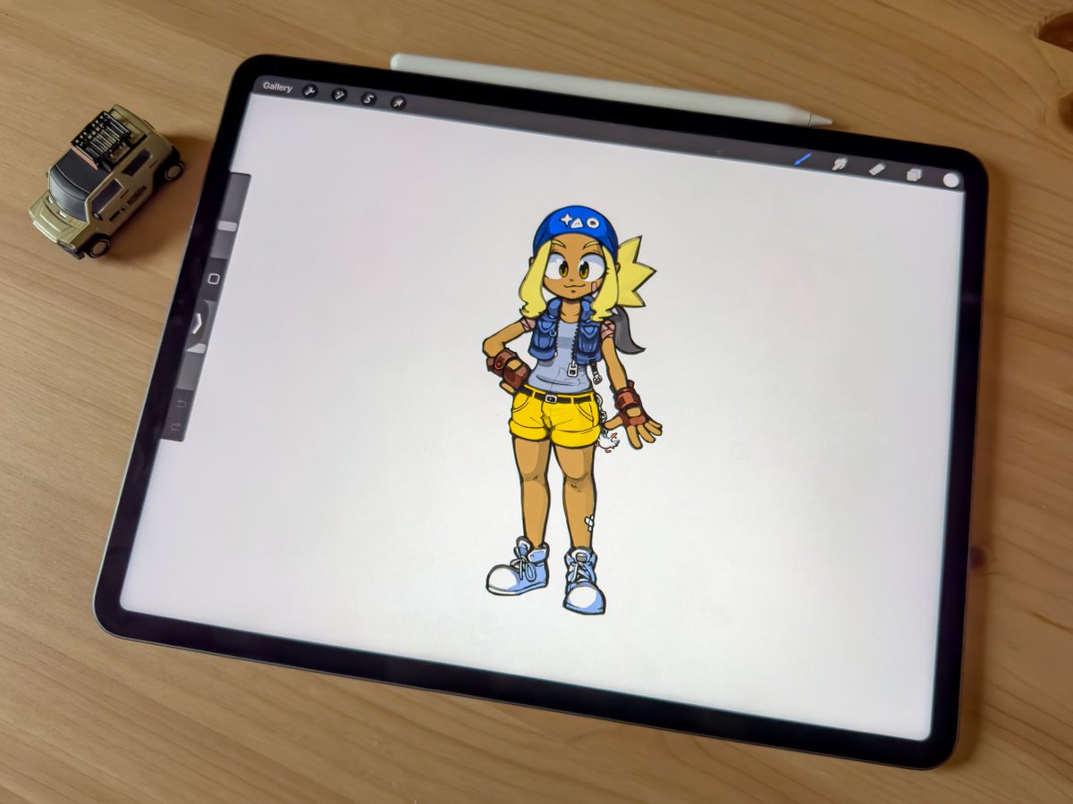 A sketch of one of our main characters, Kiwi! I forgot to completely color the bandana; But I already took the pic so whatever! :p