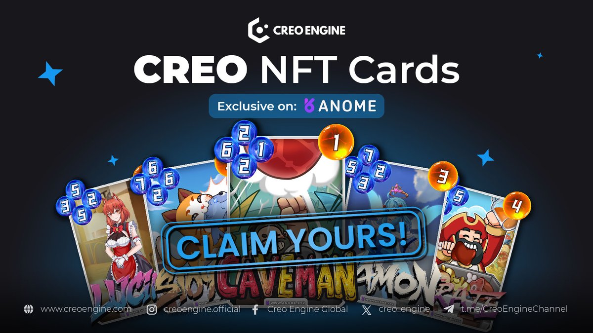 creo_engine's tweet image. 𝐁𝐍𝐁 𝐢𝐬 𝐡𝐢𝐭𝐭𝐢𝐧𝐠 𝐧𝐞𝐰 𝐀𝐓𝐇. 𝐃𝐄𝐗 𝐚𝐫𝐞 𝐬𝐨𝐚𝐫𝐢𝐧𝐠. 𝐀𝐧𝐝 $CREO 𝐞𝐜𝐨𝐬𝐲𝐬𝐭𝐞𝐦 𝐢𝐬 𝐥𝐞𝐯𝐞𝐥𝐢𝐧𝐠 𝐮𝐩!

𝟓 𝐞𝐱𝐜𝐥𝐮𝐬𝐢𝐯𝐞 𝐔𝐆𝐂 𝐂𝐑𝐄𝐎 𝐂𝐚𝐫𝐝𝐬 𝐚𝐫𝐞 𝐥𝐢𝐯𝐞 𝐨𝐧 @Anome_Official!

These are 𝐬𝐜𝐚𝐫𝐜𝐞, 𝐜𝐨𝐦𝐦𝐮𝐧𝐢𝐭𝐲-𝐥𝐞𝐝,…