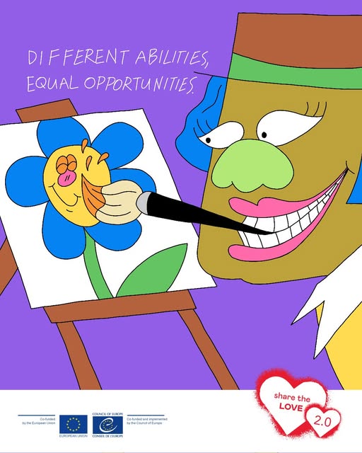 CoE_EU_HF's tweet photo. ✨ Different ways. Same passions.
🌍Talent knows no boundaries.❤️
#BlockTheHatred #ShareTheLove2.0 https://t.co/a8zOP1XUzP