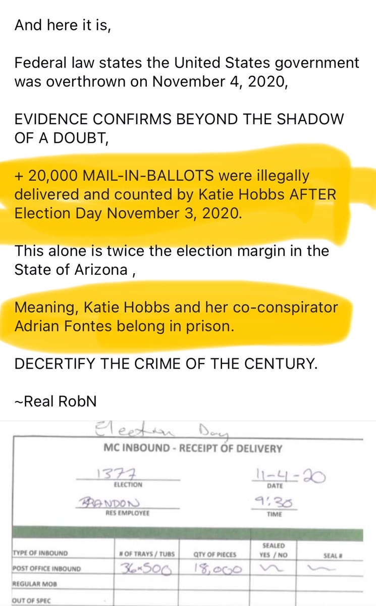 SvdByGrac3's tweet image. #ArrestHobbs #ArrestFontes #ArizonaElectionFraud #2020ElectionFraud