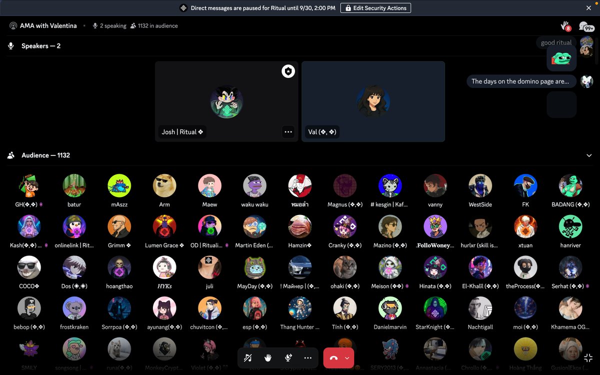 Kash_060's tweet image. Another successful AMA on ritual and 1.1k plus committed ritual member joined
This is wat an organic community looks like, the feel of no kaito and still such a number will tell you @ritualfnd is built different.
next AMA will be better maybe 2k who knows
thanks you all for…