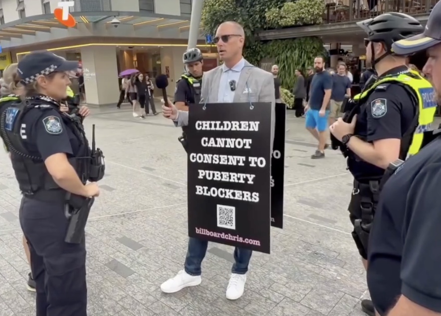 PoliceOnGuard's tweet image. Canadian free-speech and child-safety advocate, Chris Elston, better known as Billboard Chris, has had a busy year.

Chris was under attack by the Australian government over social media posts he’d made in February of last year, in which he criticized the World Health…