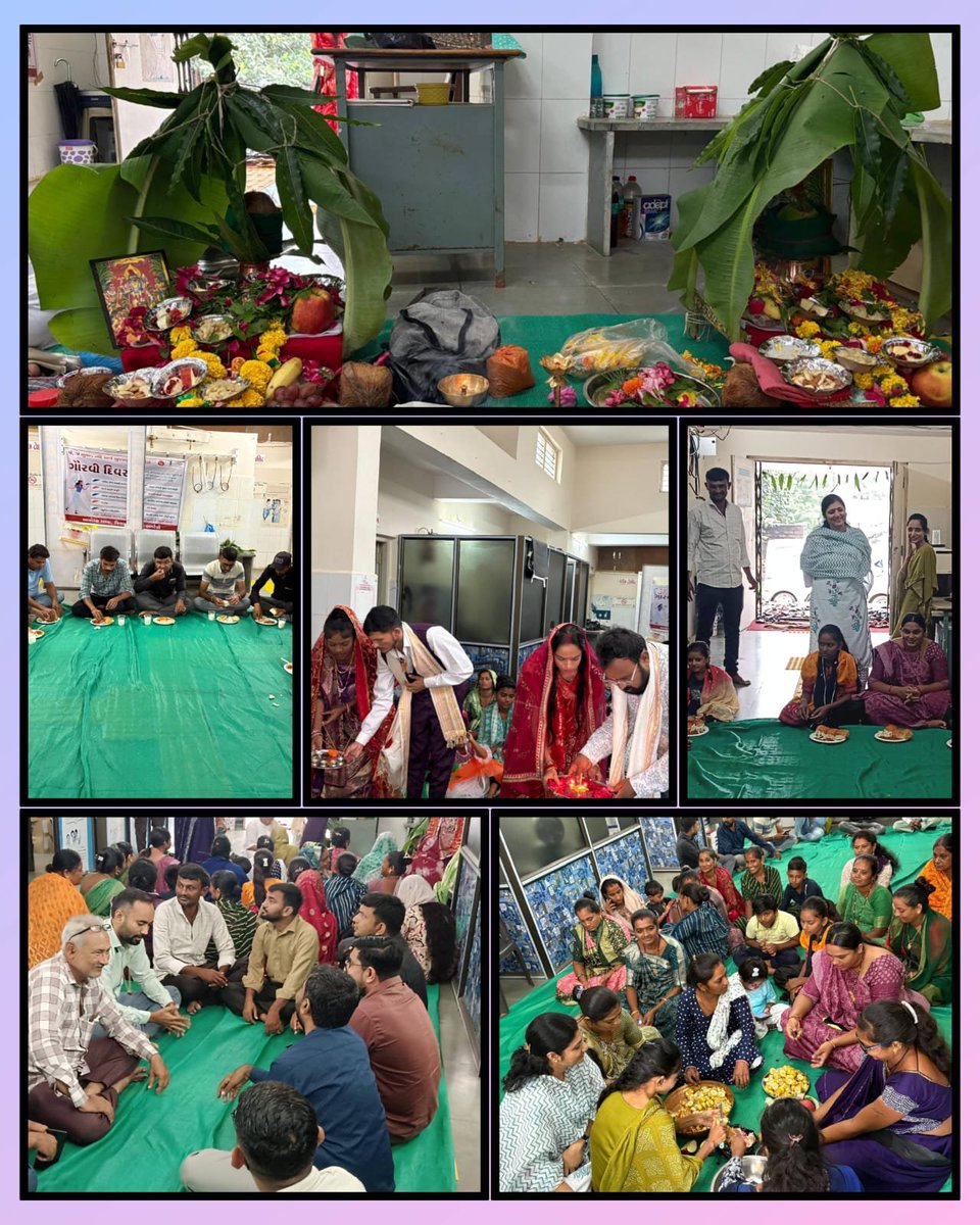 shiyalmukeshbha's tweet image. બાબરકોટ આરોગ્ય પરિવાર દ્વારા આજ રોજ માતાજીના નવલા નોરતાના દિવસે શ્રીસત્ય નારાયણ ભગવાનની કથાનુ આયોજન કરેલ સાથે રાસ ગરબાનું પણ આયોજન કરેલ અને બપોરે બધા સ્ટાફ પરિવારની જેમ સાથે ભોજન કરેલ,