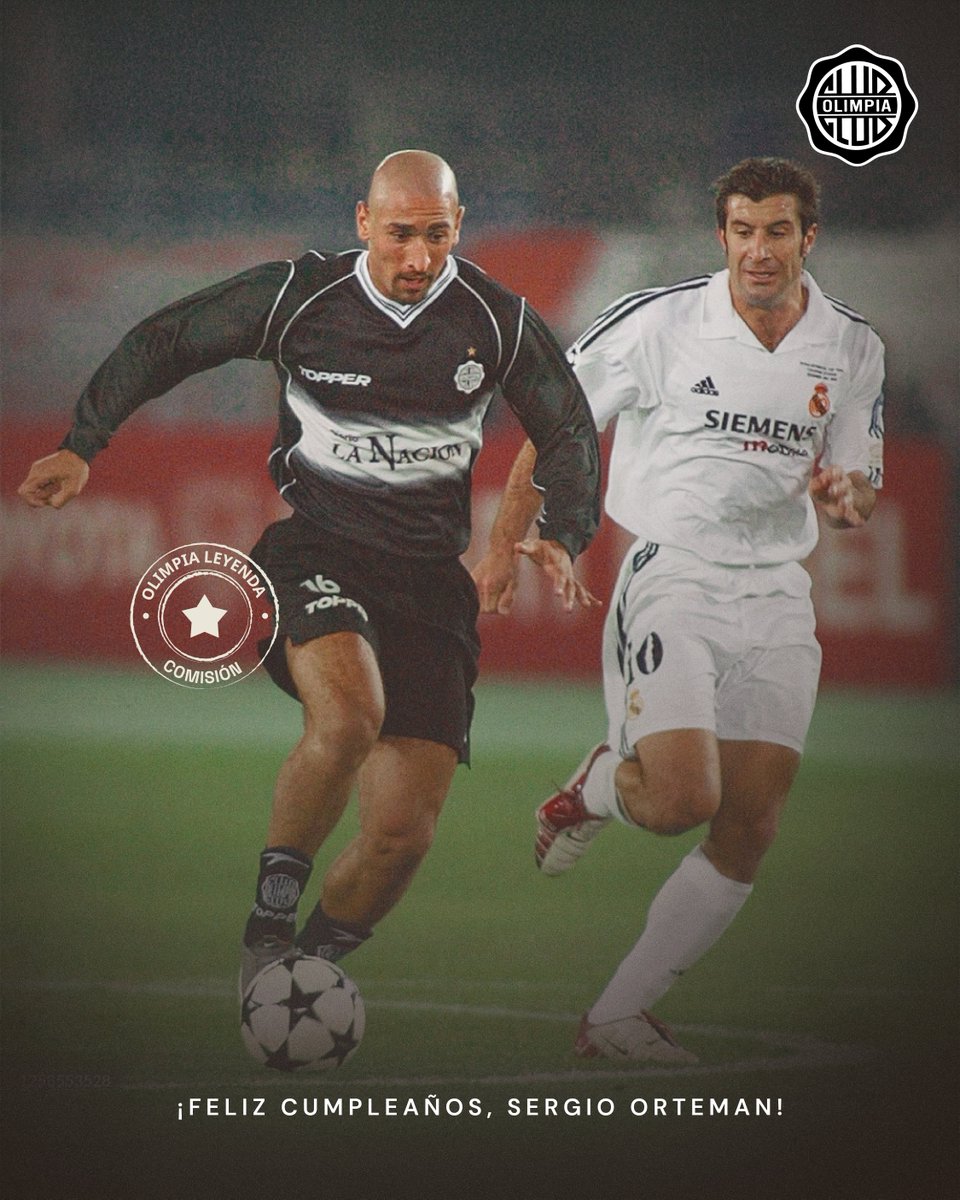 elClubOlimpia's tweet photo. #𝐎𝐥𝐢𝐦𝐩𝐢𝐚𝐋𝐞𝐲𝐞𝐧𝐝𝐚 ⭐️

SERGIO DANIEL ORTEMAN.

Ídolo del Club.

Mostró su clase, se hizo grande en los momentos importantes y quedó en la historia.

Ganador de Copa Libertadores y de Recopa Sudamericana.

¡Feliz cumpleaños, uruguayo querido! 🤍🖤🤍 https://t.co/r00lj4FVKZ