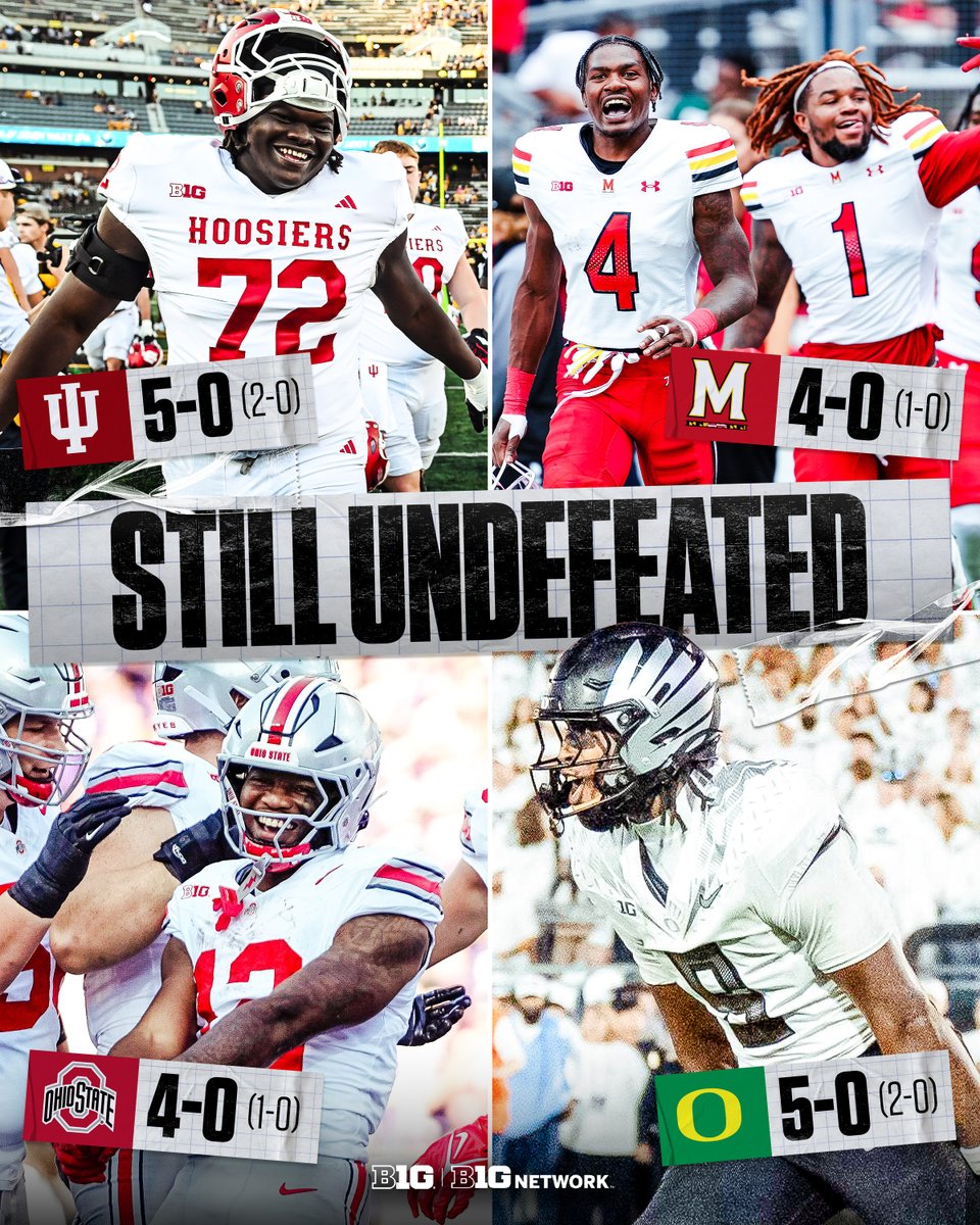 Four B1G teams remain perfect on the season 💯