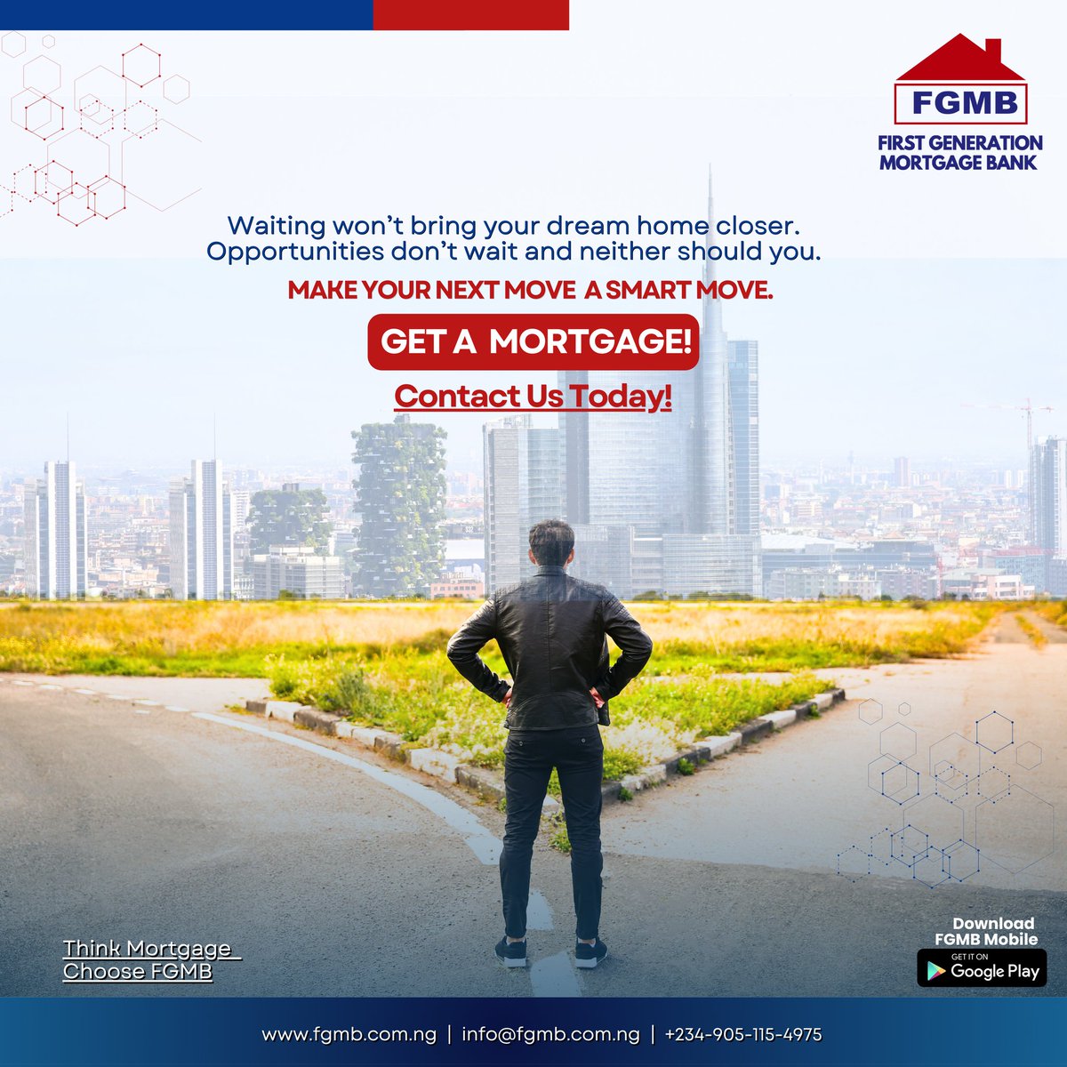 Your dream home won't wait forever. Don't let rising costs stop you from making that smart move. Don't wait for another price review. Put in a downpayment! 
Think Mortgage, Choose FGMB.
Contact us today!
Call/Whatsapp
09051154975
#fgmb #mortgage #dreamit #ownit #MondayMotivation