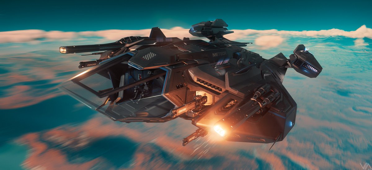 The RSI Meteor above Pyro IV - #StarCitizen <a href="/RobertsSpaceInd/">Star Citizen</a>