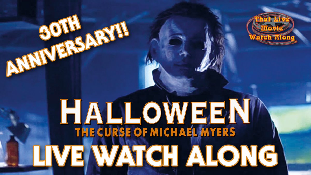 LIVE TONIGHT AT 7:00pm EST!
Join Pat &amp; Brett for a 30th anniversary watch along of Halloween: The Curse of Michael Myers (1995), and hang out &amp; chat! youtube.com/live/nuLOpMnZY… #Halloween #michaelmyers #horror #HorrorMovies #slasher #1990s #vhs #anniversary