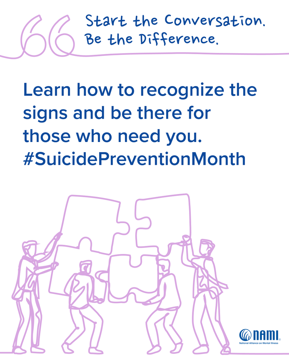Suicide Prevention Month is coming to a close. Remember, every day is a chance to show kindness and understanding to those around us. Start the conversation, be the difference. <a href="/OFHSLeoSpagnola/">Leo Spagnola</a>