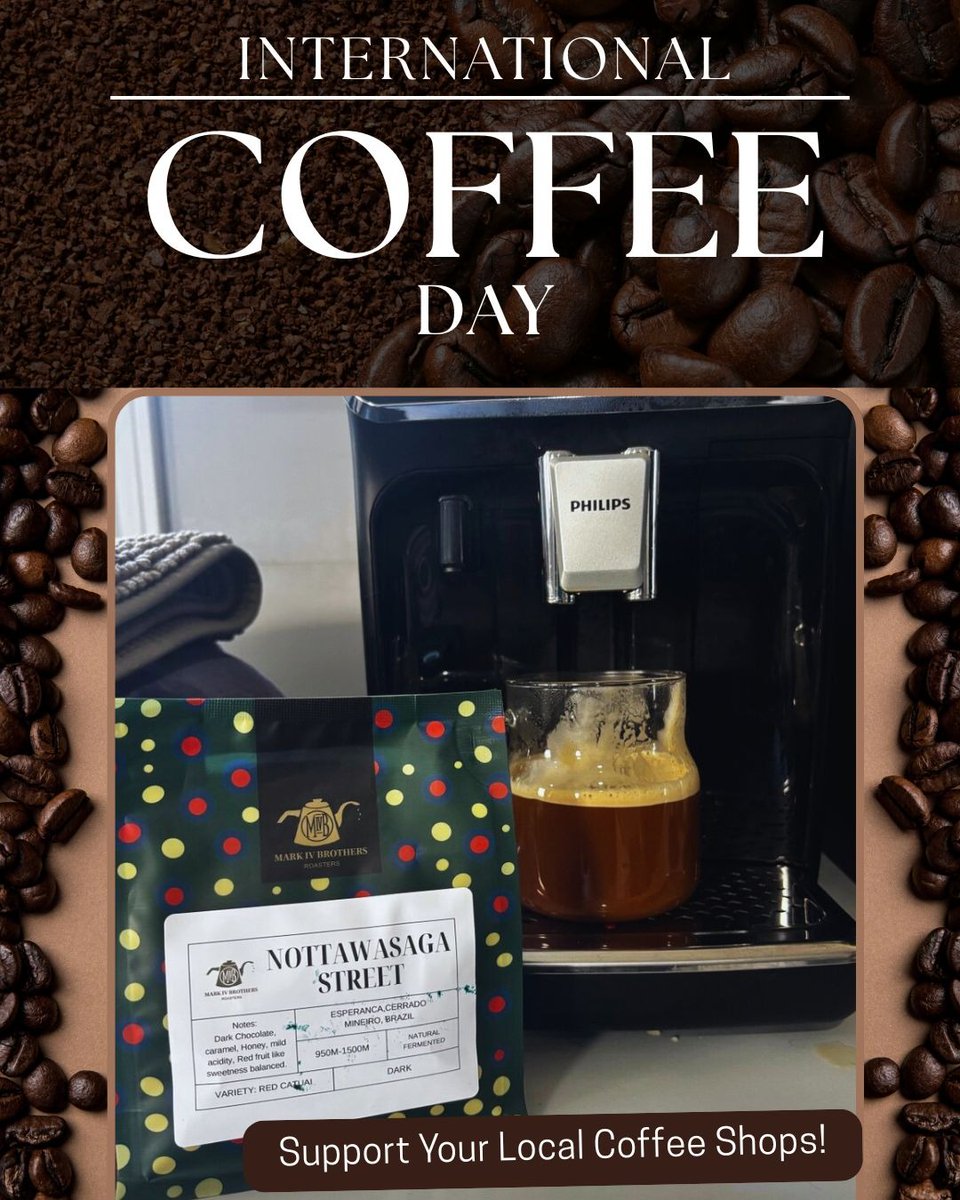 PurkTech's tweet image. Happy International Coffee Day! ☕ PurkTech is big on Coffee, but even bigger on supporting Local Businesses.💞 Brewing up some "Nottawasaga Street" coffee from our neighbours at Mark IV Brothers' cafe.  #Coffee #CoffeeDay #Orillia #MarkIVBrothers