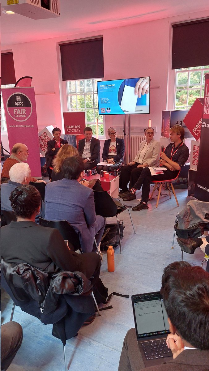 #ProportionalRepresentation. 
A policy made for our times.

First Past the Post stirs up division and makes parties focus on a minority of voters.

PR encourages parties to speak to a broad coalition of electors.