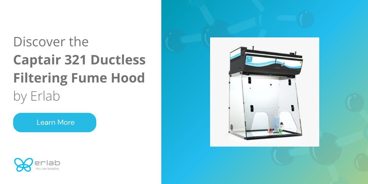 Technology_LR's tweet image. Featured product alert! Erlab's Captair 321 Ductless Filtering Fume Hood offers the world’s most powerful filtration, guaranteeing safety and performance.Embedded with SMART technology, this fume hood delivers 99.995% pure air back to your lab. Learn more: buff.ly/s8DVLhz