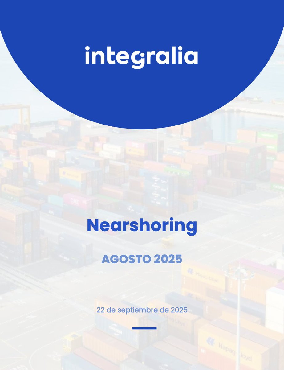 Nearshoring en México: datos, riesgos y oportunidades. Hoy compartimos un one-pager con hallazgos clave de nuestro seguimiento mensual. Este resumen es solo un extracto de un estudio integral de Integralia sobre nearshoring, con análisis por sectores, estados y cadenas de