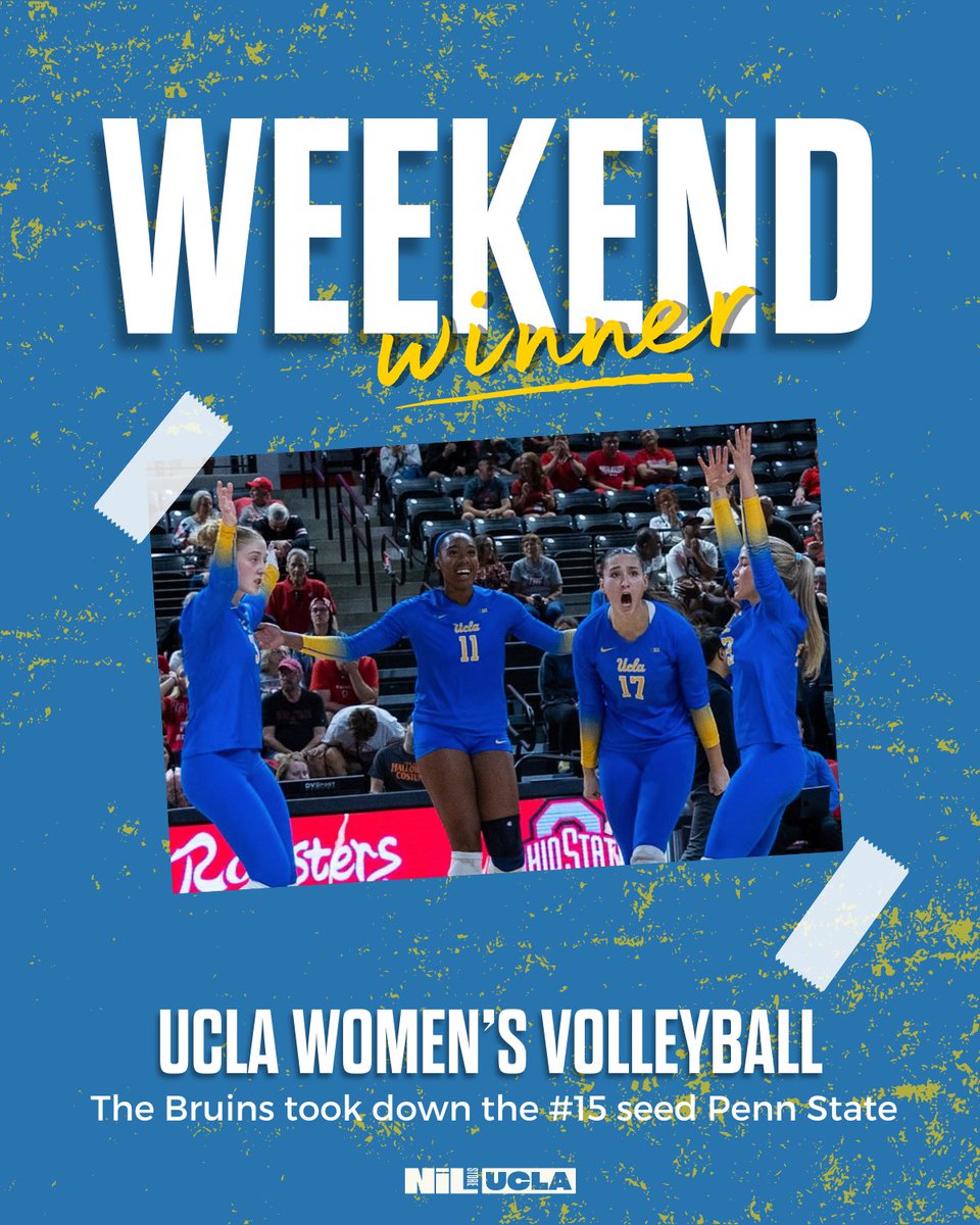 .<a href="/UCLAWomensVB/">UCLA Women's Volleyball</a> defeated last year's national champs this weekend!!