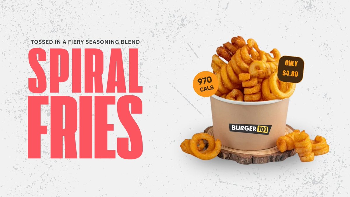 Nothing hits the spot after a long day of classes like a large serving of spicy curly fries served hot and fresh! Treat yourself to an irresistible lunch delight at Burger 101 – available now in The Food Court at Nideyinàn!