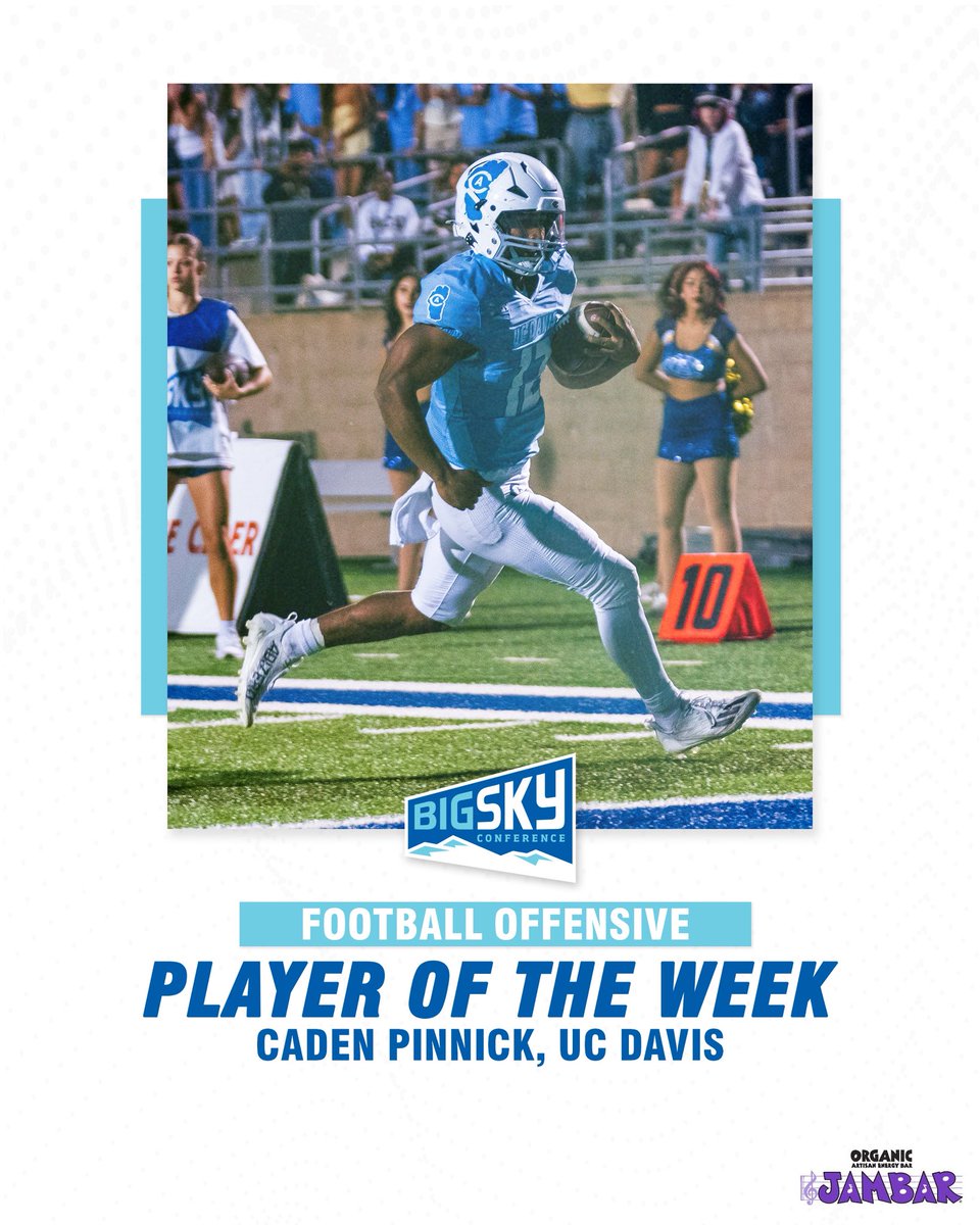 BigSkyConf's tweet image. Go off @CadenPinnick 👏 

▪️330+ yards of offense 
▪️3 total touchdowns 

#ExperienceElevated