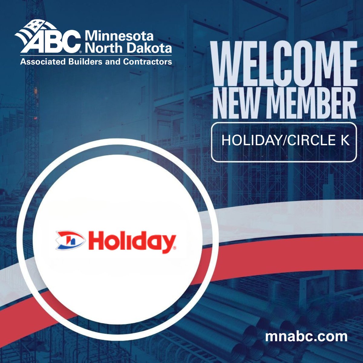 Excited to introduce Holiday / Circle K as a new member of ABC MN/ND! Their dedication to supporting communities and the construction industry makes them a great addition. Welcome aboard!  #ABCMNND #ABCMeritShopProud <a href="/HolidayStations/">Holiday</a>