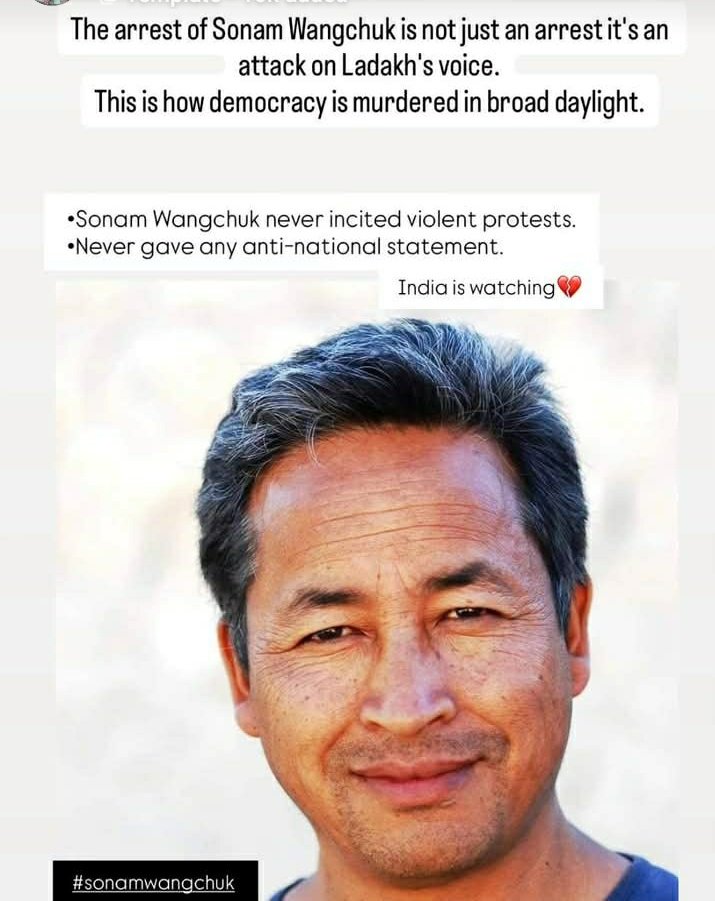 #ISupportSonamWangchuk
