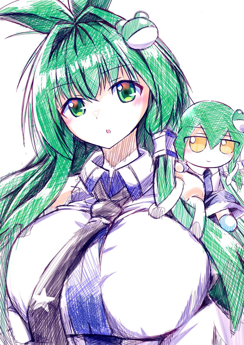 #今月描いた絵を晒そう 
早苗さん時々うどんげさん