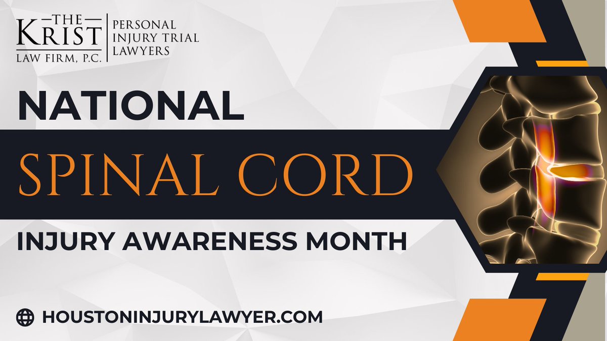 TheKristLawFirm's tweet image. September is National Spinal Cord Injury Awareness Month. Spinal cord injuries can change lives in an instant. We fight for survivors and families to secure the care and justice they deserve. 💙 

Learn more about your options: bit.ly/46Ifn7D | #SpinalCordInjuryAwareness