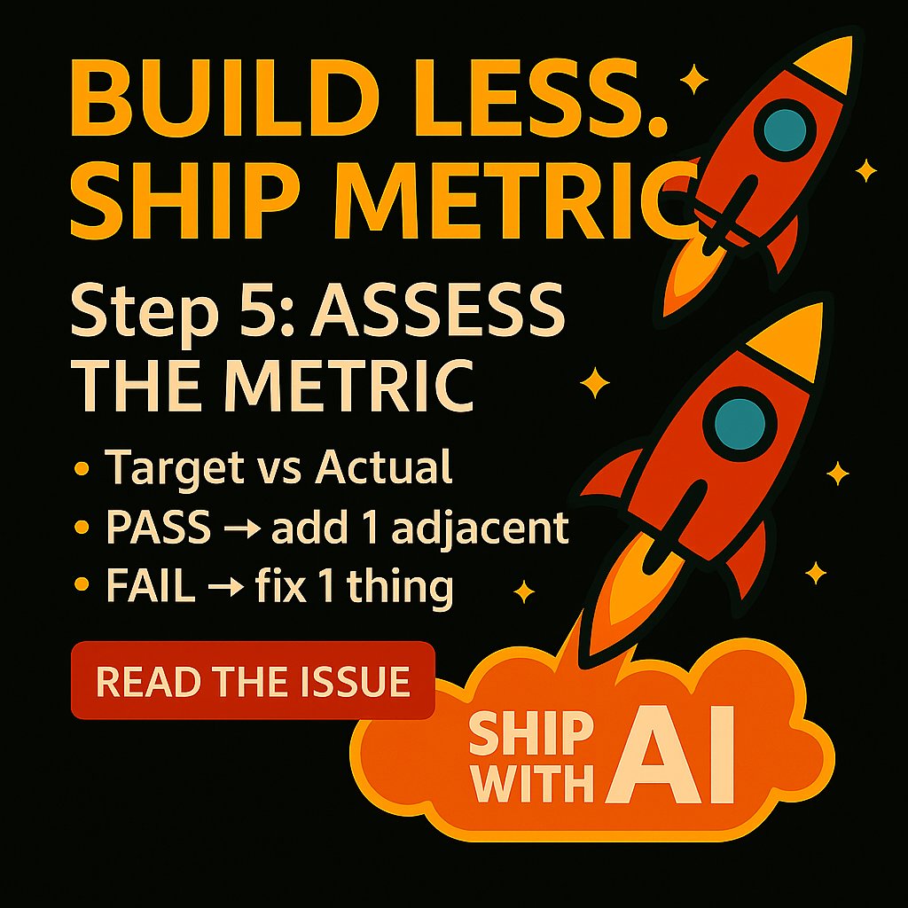 codebrainr's tweet image. Decide with a number.
PASS → add 1 adjacent feature.
FAIL → fix one thing (value prop | job | path | prompt).
One move per week.
Link: shipwithai.substack.com/p/pasta-al-den…