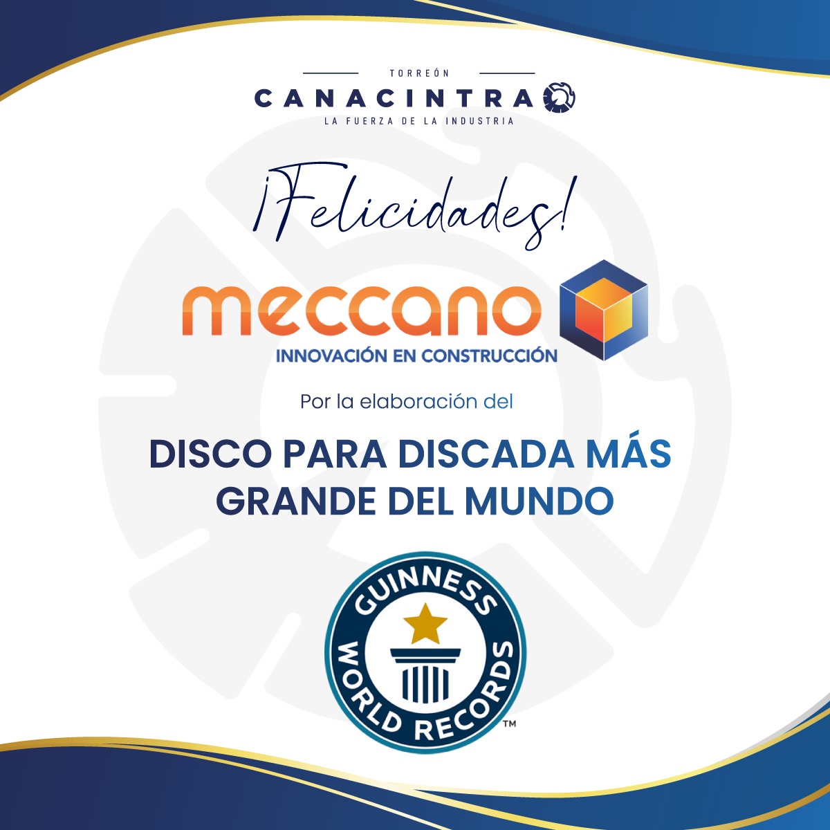🥘🌎 ¡Un logro histórico para Torreón!

Felicitamos a Meccano y a la familia Jalife Lozano, en especial a nuestro tesorero Ing. Ahmed Jalife, por la elaboración del disco más grande del mundo, con el que se rompió el Récord Guinness de la discada más grande del mundo. 👏👏