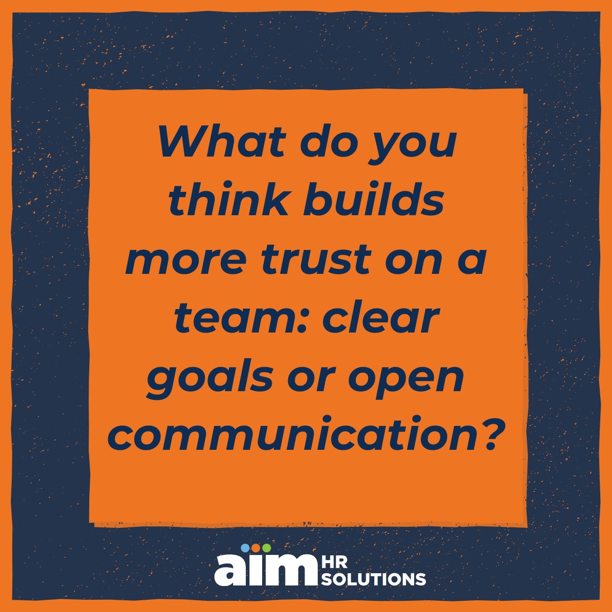 aimhrsolutions's tweet image. Trust doesn’t happen overnight. it’s built through consistent actions that help people feel aligned, supported, and respected. In reality, high-performing teams often need both. But which do you find has the bigger impact in your workplace?