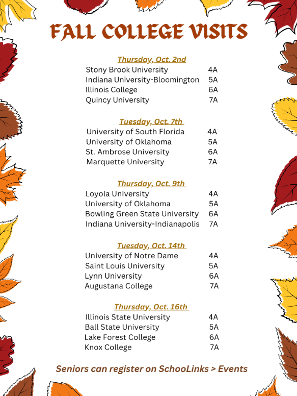 PNHSCounseling's tweet photo. Check out more college reps in the next month! https://t.co/LJhKjGYCQR