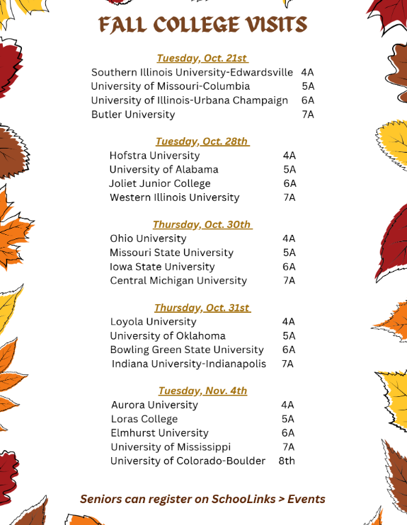 Check out more college reps in the next month!