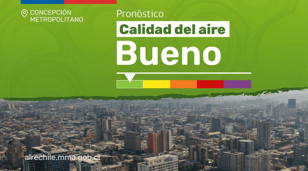 🌱 Informa pronóstico Calidad del Aire Plan de Descontaminación del #Concepcionmetropolitanopara mañana martes 30.09.2025 es BUENO.
<a href="/CoronelMuni/">Muni Coronel</a>
<a href="/MuniChiguayante/">Municipalidad de Chiguayante</a>
<a href="/munitalcahuano/">MuniTalcahuano</a>
<a href="/munitome/">Municipalidad Tomé </a>
<a href="/munipenco/">Municipalidad Penco</a>
<a href="/SanPedroPaz/">San Pedro de la Paz</a>
<a href="/muni_hualpen/">Municipalidad de Hualpén</a>
<a href="/Muni_Concepcion/">Municipalidad de Concepción</a>
<a href="/munidelota/">Municipalidad Lota</a>