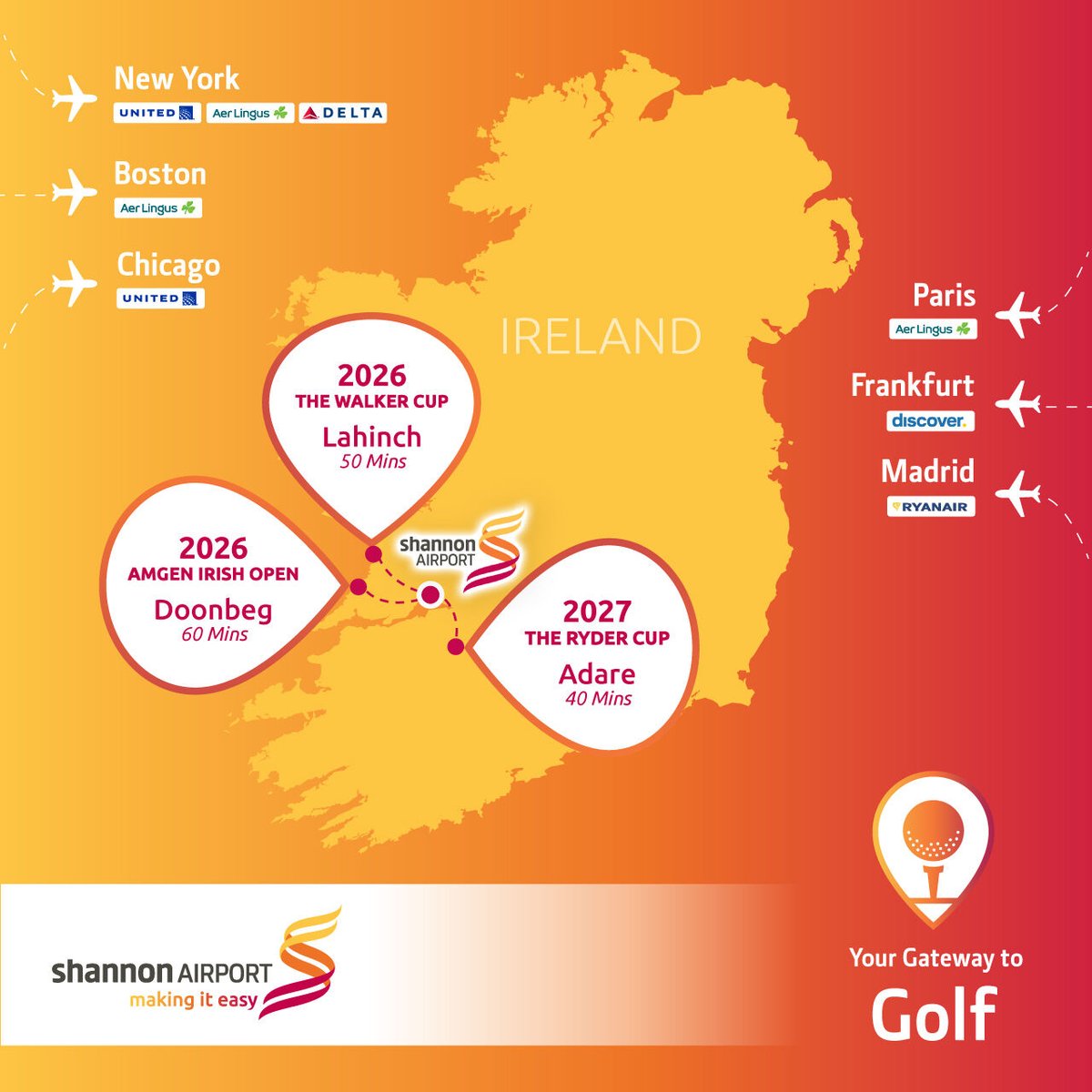 It was all about the golf this weekend - congratulations #TeamEurope on a thrilling Ryder Cup 2025! 👏 

While the festivities in New York might be over, the excitement around golf in Ireland is only getting started - and we’re here for it, every swing of the way.  

With