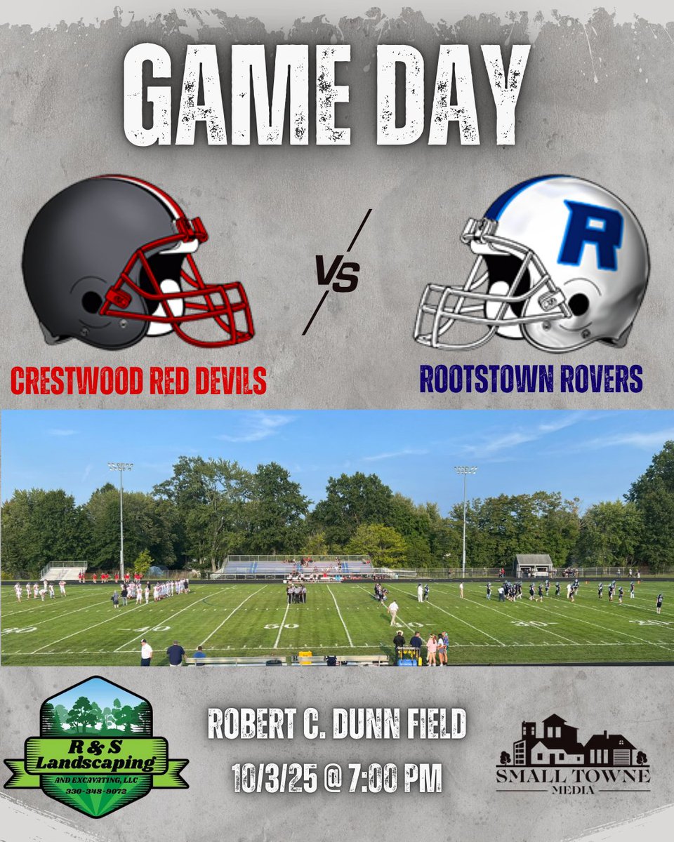 Week 7 of Friday Night Lights takes me to Robert C. Dunn Field for a big Portage County &amp; CVC matchup as the Rootstown Rovers host the Crestwood Red Devils!
Brought to you by R&amp;S Landscaping &amp; Excavating!
<a href="/cwoodftball/">Crestwood Football</a> <a href="/cwoodreddevils/">Crestwood Red Devils</a> <a href="/RTownFB/">Rootstown Football</a>  <a href="/roverathletics/">Rootstown Rovers</a> <a href="/SmallTowneMedia/">Small Towne Media</a>