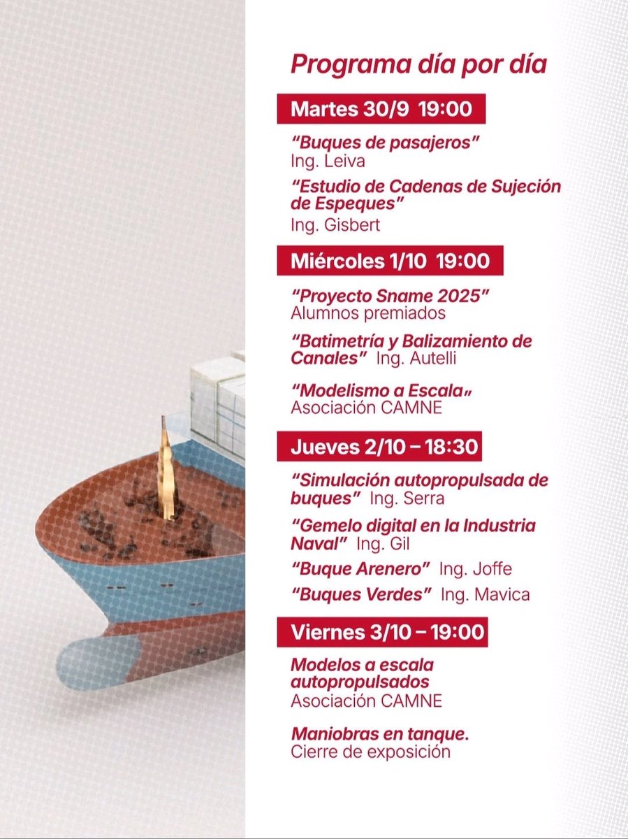 📚🚢La <a href="/frbautn/">UTN Buenos Aires</a> demuestra que la universidad pública es innovación y soberanía.
📍Del 30/09 al 03/10: modelos, charlas y tecnología aplicada.
Porque la ciencia y la ingeniería que transforman al país nacen en nuestras aulas.
#UTNBA #ExposiciónNaval #UniversidadPública #Innovación