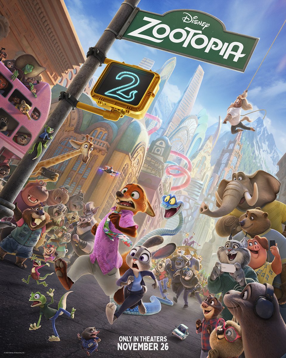 Running wild 🦊🐰🐍 #Zootopia2 is coming to Megaplex November 26! Watch the final trailer here: bit.ly/4nLdOgJ