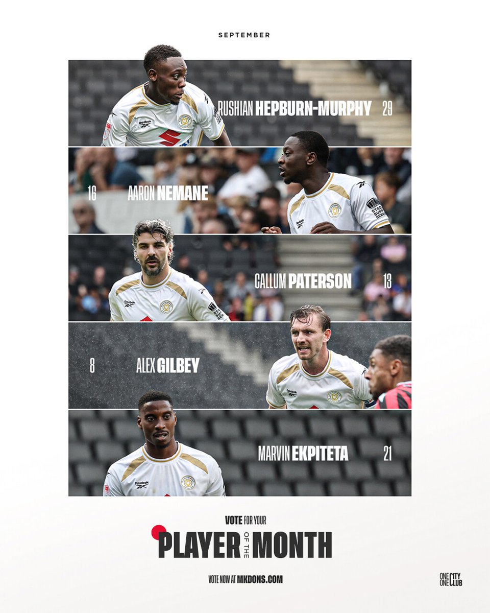 It’s time to vote for your September Player of the Month! 🏆

Vote here 👉 zurl.co/vZKFX 

#COYD