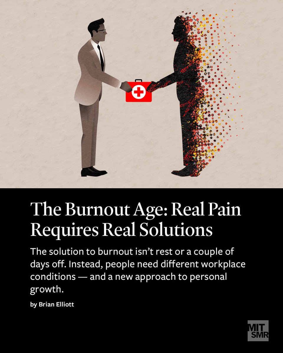 Burnout isn’t healthy for individuals or organizations, but merely taking a break isn’t a long-term solution. Instead, people need a radically new approach to personal growth, along with different workplace conditions. Researchers found that one trigger for burnout is spending an