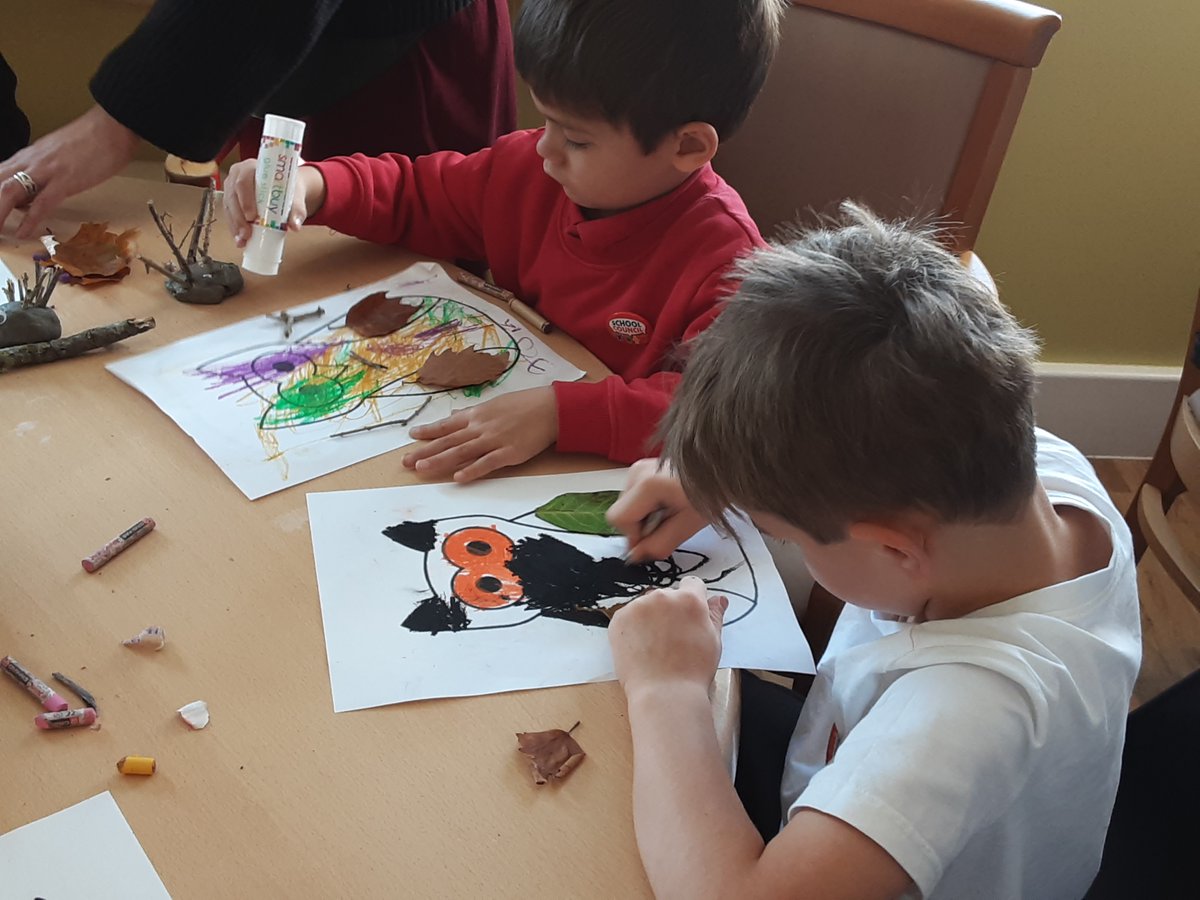 We had such a wonderful visit to Two Acres Care Home today, with our School Council.  The theme was Autumn... with clay hedgehogs, autumn leaf owls and a few songs. Thank you to <a href="/FriendInDeed_/">Friend in Deed</a> for facilitating the intergenerational connections. 
Try Hard, Be Brave, Be You.