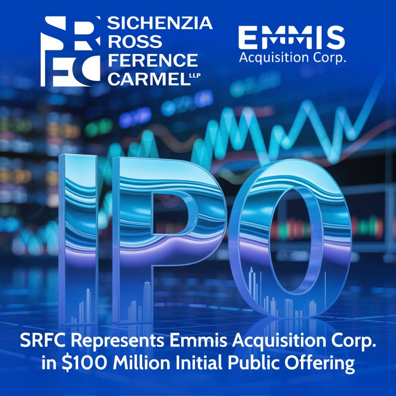 Congratulations to Emmis Acquisition Corp. (<a href="/Nasdaq/">Nasdaq</a>: $EMIS, $EMISR), in its recently priced $100 million initial public offering. 

The SRFC team was led by myself and Avital Perlman, with associate Soumya Cheedi.

 lnkd.in/eu3jSA8g