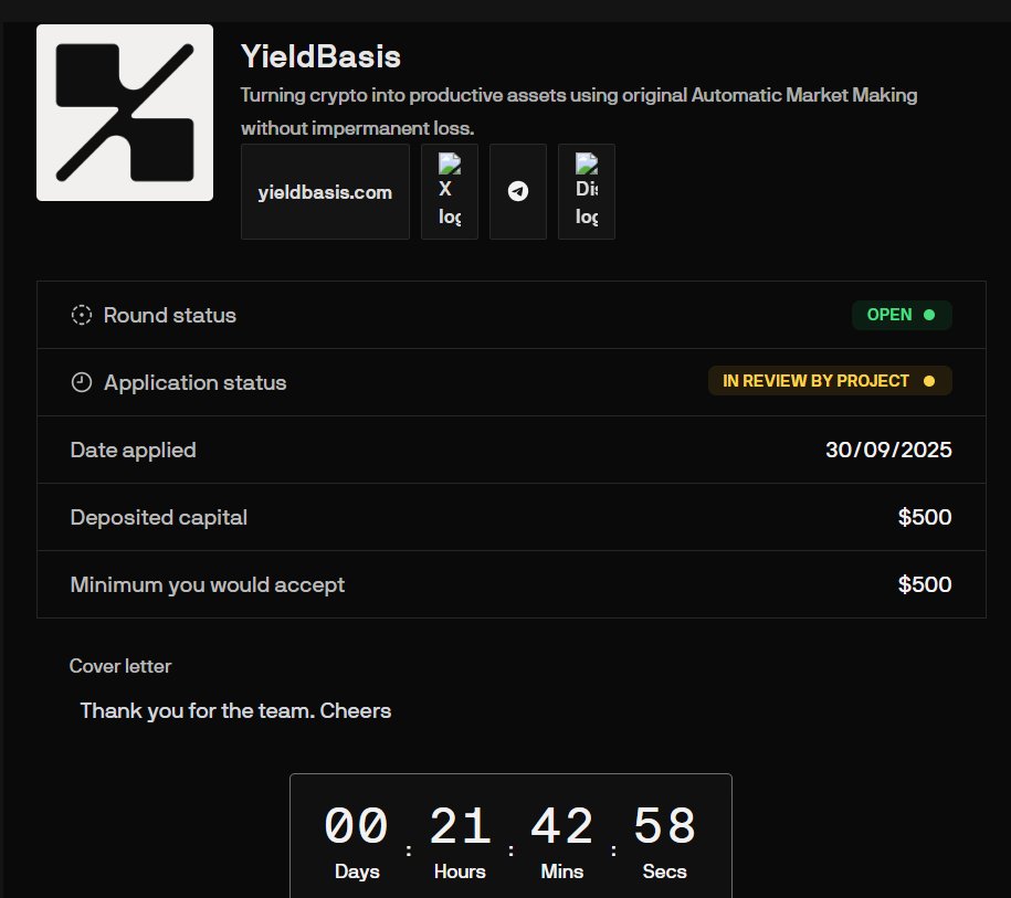 ngjun84's tweet photo. Finally i got the deposit to the project. @yieldbasis https://t.co/QCENQyPhEr