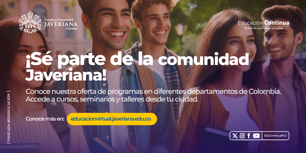 Si eres un pro que busca crecer sin límites, la educación continua Javeriana es para ti. Aquí actualizas y amplías tus habilidades de forma fácil y efectiva.

Conoce más de Educación Continua aquí: mtr.bio/educacion-cont…