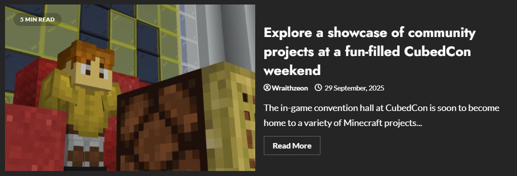In-game Minecraft convention <a href="/CubedCon/">Cubed! - The In-Game Minecraft Convention</a> is kicking off this weekend, and there'll be loads of booths from incredible events and projects to explore!

🗓️ Free admission starts this Friday
🕖 7pm BST / 2pm EDT

You can find a little sneak peek in our article, linked in reply 👇
