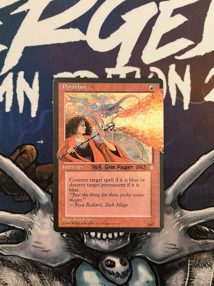 MTG Aranjuez (@mtgaranjuez) on Twitter photo Gran Pauper results report (90 players). 🏆
Thanks to <a href="/ItacaGG/">ÍTACA</a> and <a href="/LigaPauperMAD/">Liga Madrileña de Pauper</a> for organizing this event once again. See you at the Next one! ⭐
Altered commemorative Pyroblast prize by <a href="/Mycoalters/">Mycoalters</a> 🔥 Gran Pauper results report (90 players). 🏆
Thanks to <a href="/ItacaGG/">ÍTACA</a> and <a href="/LigaPauperMAD/">Liga Madrileña de Pauper</a> for organizing this event once again. See you at the Next one! ⭐
Altered commemorative Pyroblast prize by <a href="/Mycoalters/">Mycoalters</a> 🔥