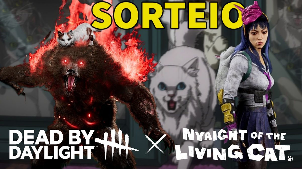 😼 Sorteio DBD x NOTLC 😼

Quer ganhar a skin lendária do Oni ou da Yui Kimura? Teste suas vidas nesse sorteio

- Siga meu perfil
- Retweete
- Poste uma foto do seu felino OU de algum gato da ficção que você goste

Resultado dia 02/10
#DBDCreator