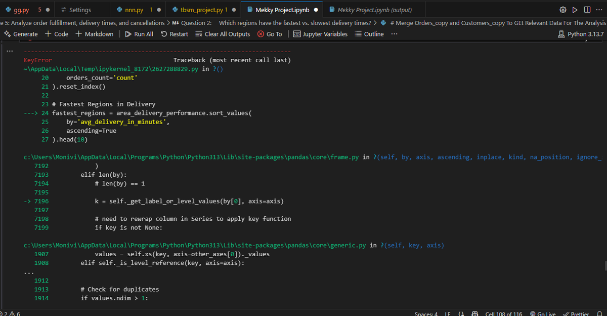 HopeMonivi's tweet image. Been stuck with some annoying bugs in Jupyter Notebook (Python) 🤦🏽♂️
At this point, I think the errors are winning. 🥲😓😫
#Python #Debugging #JupyterLab