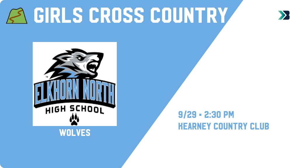 Girls Cross Country (Varsity) Meet Day! - Check out the event preview for the Elkhorn North High School Wolves. It starts at 2:30 PM and is at Kearney Country Club. gobound.com/ne/nsaa/girlsc…