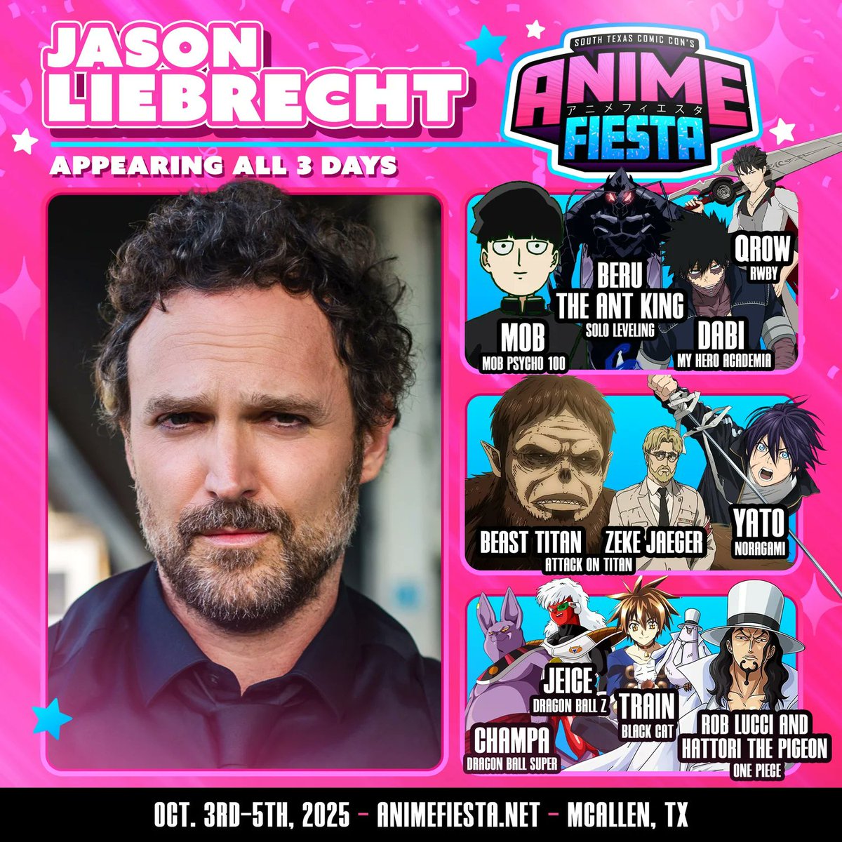 MCALLEN! My South Texas friends! My brother <a href="/JustChrisSabat/">Christopher Sabat</a> and I will be joining YOU this weekend! So come join us for a WILD 🤘🏼 weekend and get ready to BURN 💙🔥 IT DOWN! Be there... if you dare. 💀¡VIVA FIESTA!